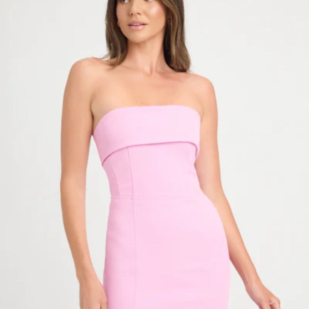OYSTER STRAPLESS MINI DRESS KOOKAI